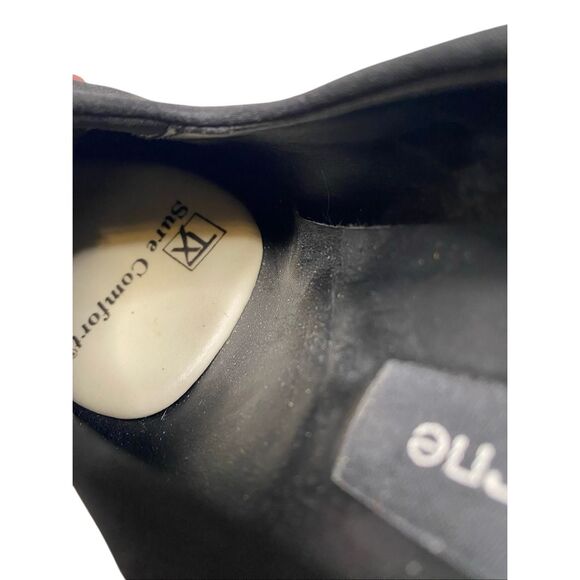 Liz Claiborne Black Fabric Block Heel Pumps Square Toe Comfort Womens Size 9M - Picture 9 of 12